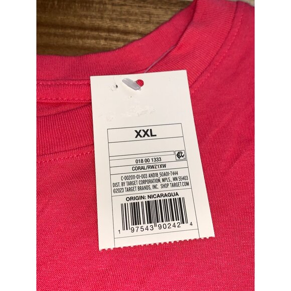 A New Day Womens Plus Size Casual Summer Coral Relaxed Fit T-Shirt Size XXL - Picture 7 of 15